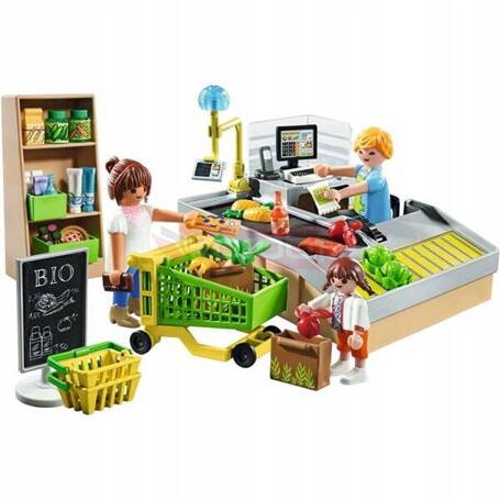 PLAYMOBIL MY LIFE 71648 Ekologiczny supermarket, zestaw do zabawy +4 lata