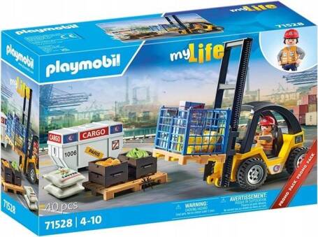 PLAYMOBIL MYLIFE 71528 WÓZEK WIDŁOWY Z ŁADUNKIEM