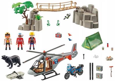 PLAYMOBIL Rescue Action 70663 Misja śmigłowca w Kanionie