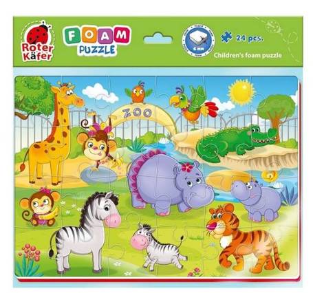 Piankowe puzzle A4. Zabawne obrazki. ZOO