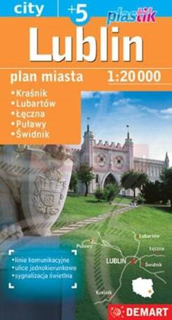 Plan miasta Lublin 5+ 1:20 000 plastik w.2023