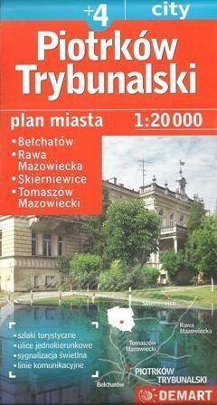 Plan miasta Piotrków Tryb./Skierniewice +4 1:20000