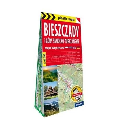 Plastic map Bieszczady i Góry Sanocko-Turczańskie