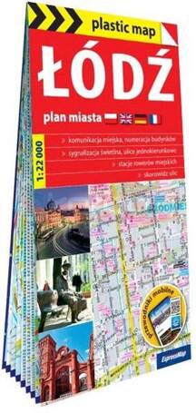 Plastic map Łódź plan miasta 1: 22 000