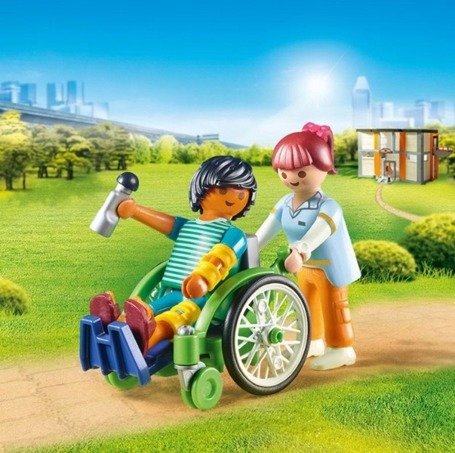 Playmobil 70193 Pacjent na wózku inwalidzkim