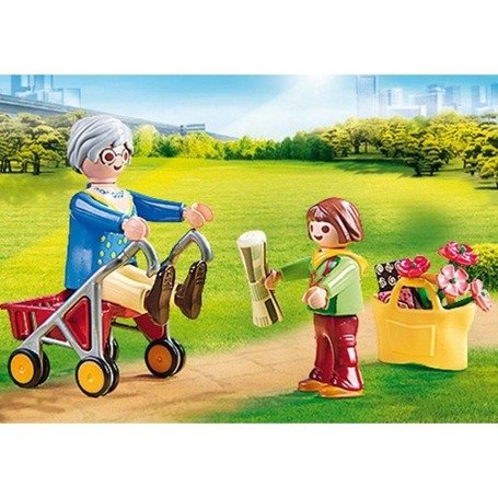 Playmobil 70194 Babcia z chodzikiem