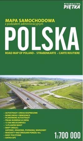 Polska 2017 mapa samochodowa 1: 700 000