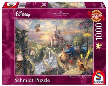 Puzzle 1000 Thomas Kinkade Piękna i Bestia