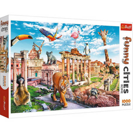 Puzzle 1000 elementów Funny Cities Dziki Rzym