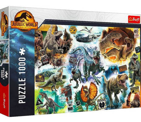 Puzzle 1000 elementów Na tropie dinozaurów Jurassic Park