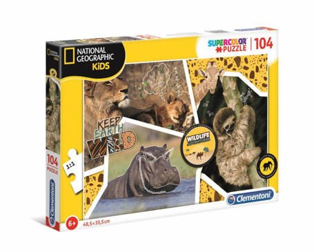 Puzzle 104 elementów NATIONAL GEOGRAPHIC KIDS Wildlife Advent