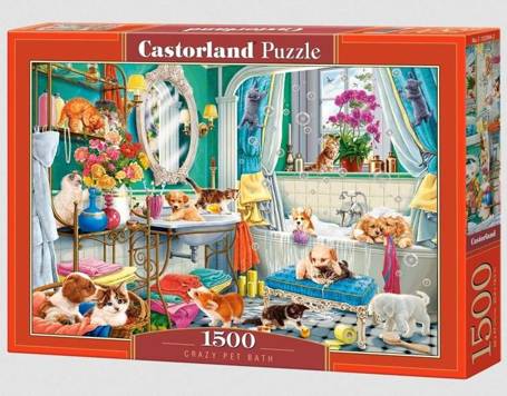 Puzzle 1500 Crazy Pet Bath CASTOR