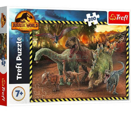 Puzzle 200 elementów Dinozaury z Parku Jurajskiego