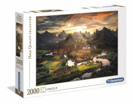 Puzzle 2000 elementów HQ Chiński pejzaż 