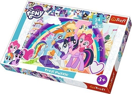 Puzzle 24 elementy Maxi My Little Pony, Szczęśliwe kucyki