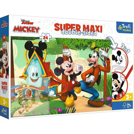 Puzzle 24 elementy SUPER MAXI Wesoły Domek i przyjaciele, Mickey