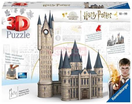 Puzzle 3D 540 Budynki: Zamek Hogwarts Wieża