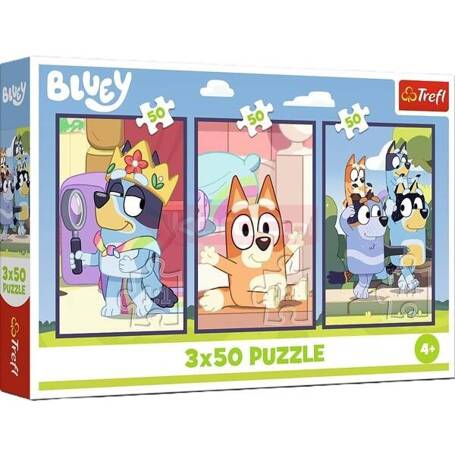 Puzzle 3x50 Rodzina Bluey TREFL