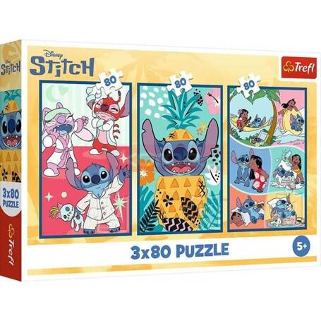 Puzzle 3x80 Świat Stitcha TREFL