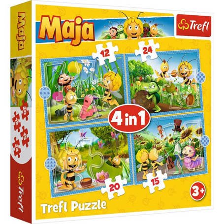 Puzzle 4w1 Przygody Pszczółki Mai