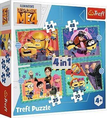 Puzzle 4w1 Zwariowane Minionki TREFL