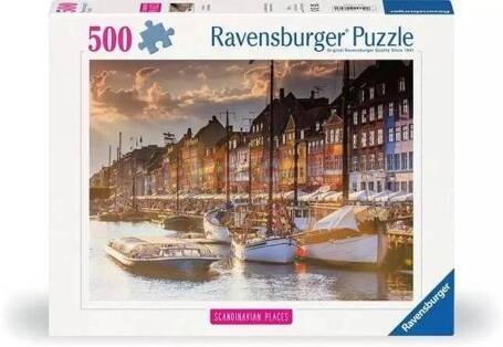 Puzzle 500 Zachód Słońca w Kopenhadze