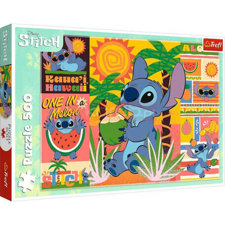 Puzzle 500 elementów Wakacje ze Stichem Lilo i Stitch