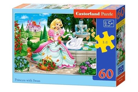 Puzzle 60 Księżniczka z łabędziem CASTOR