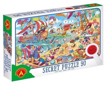 Puzzle 90 obserwacyjne z lupą - Plaża ALEX