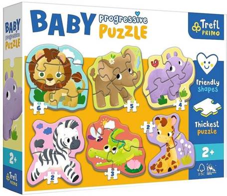 Puzzle Baby Progressive - Safari TREFL