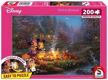 Puzzle PQ 200 Thomas Kinkade Myszka Miki & Minnie