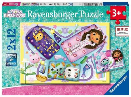 Puzzle dla dzieci 2x12 Koci Domek Gabi