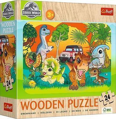 Puzzle drewniane 24 Poznaj dinozaury TREFL