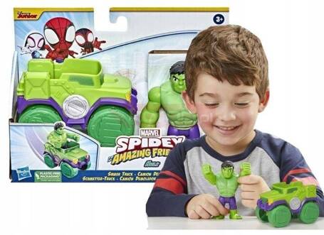 SPIDERMAN SPIDEY FIGURKA HULK Z POJAZDEM F3989