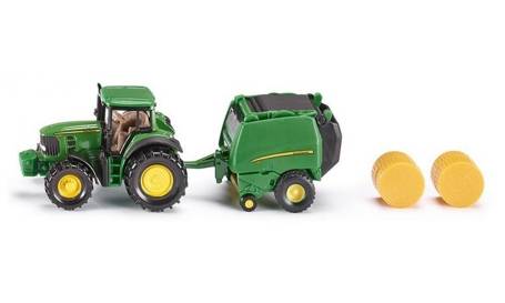 Siku 16 - Traktor John Deere z prasą S1665