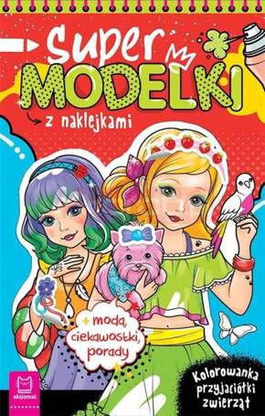 Supermodelki z naklejkami. Kolorowanka...