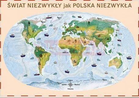 Świat. Mapa ścienna Polska Niezwykła Junior