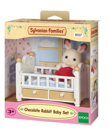 Sylvanian Families Zestaw z dzieckiem królików z czekoladowymi uszkami (łóżko dziecięce)