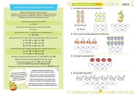 Tabliczka mnożenia. Karty pracy w szkole i w domu