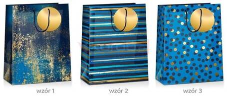 Torba prezentowa Grand Deep Blue 32x26x10cm MIX