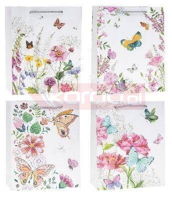 Torebka z brokatem Motyle 31x40x12cm mix ROZETTE