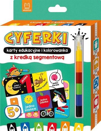 Uczę się i koloruję 5+ Cyferki. Karty edukacyjne