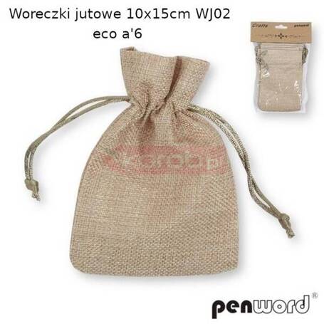 Woreczki jutowe eco 10x15cm 6szt