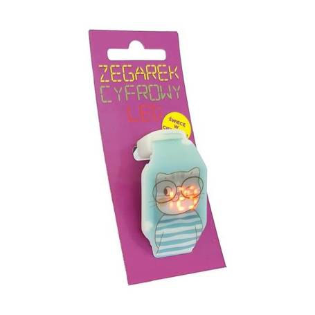 Zegarek cyfrowy LED kotek