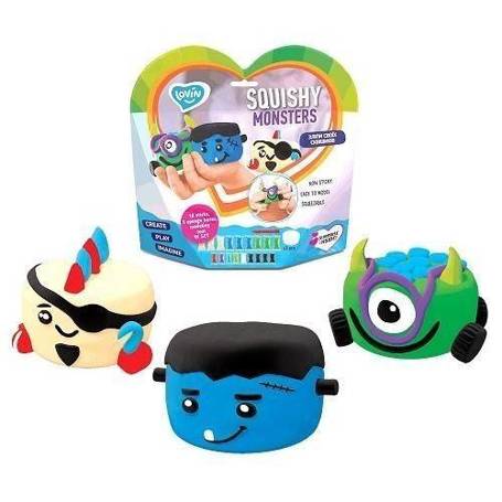 Zestaw z lekką ciastoliną piankolina Squishy Monst