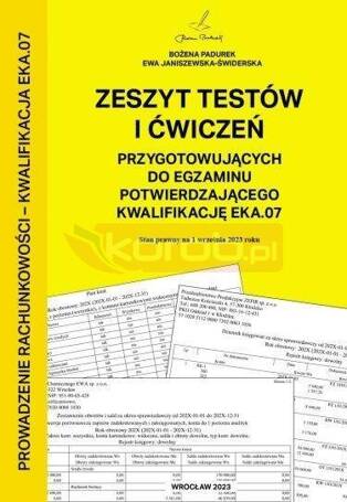 Zeszyt testów i ćw do egzaminu kwalifikacja EKA07