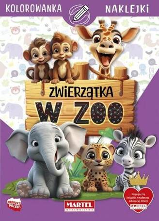 Zwierzątka w zoo z naklejkami