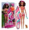 LALKA BARBIE SURFERKA MALIBU surfboard + piesek HPL69