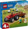 LEGO CITY 60461 Czerwony traktor z przyczepą i owcą, zestaw klocków +4 lata