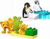 LEGO DUPLO 10442 Rodziny dzikich zwierząt: pingwiny i lwy, zestaw klocków